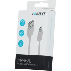 Forever Universal for iPhone micro USB + 8-PIN cable white 