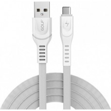 GOLF Flat USB 2.0 Cable USB-C male - USB-A male Λευκό 1m 