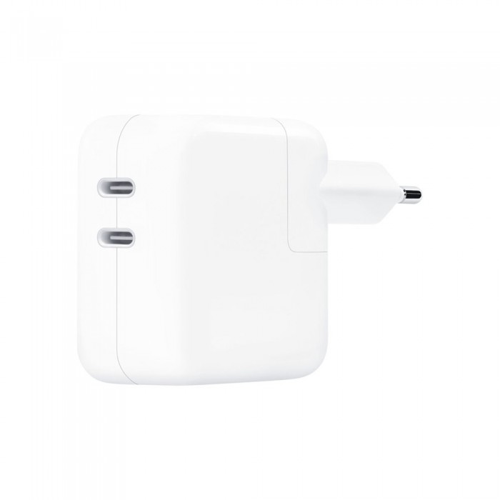 Apple Φορτιστής Χωρίς Καλώδιο με 2 Θύρες USB-C 35W Λευκός (Power Adapter)