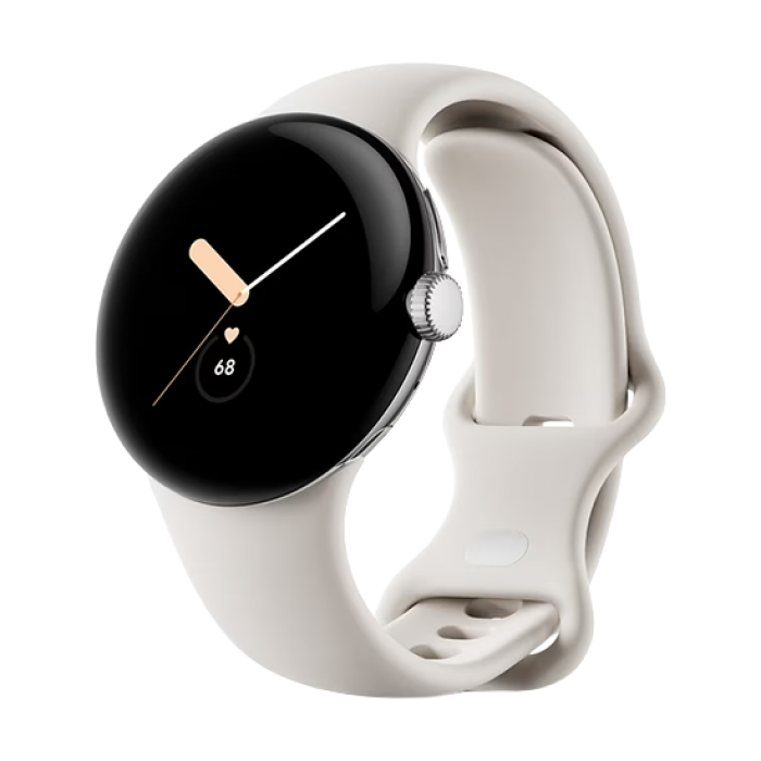  Watch Google Pixel Watch LTE 41mm Polished Silver Case with Sport Band - Chalk EU