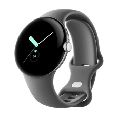 Watch Google Pixel Watch LTE 41mm Polished Silver Case with Sport Band -  Silver / Charcoal EU