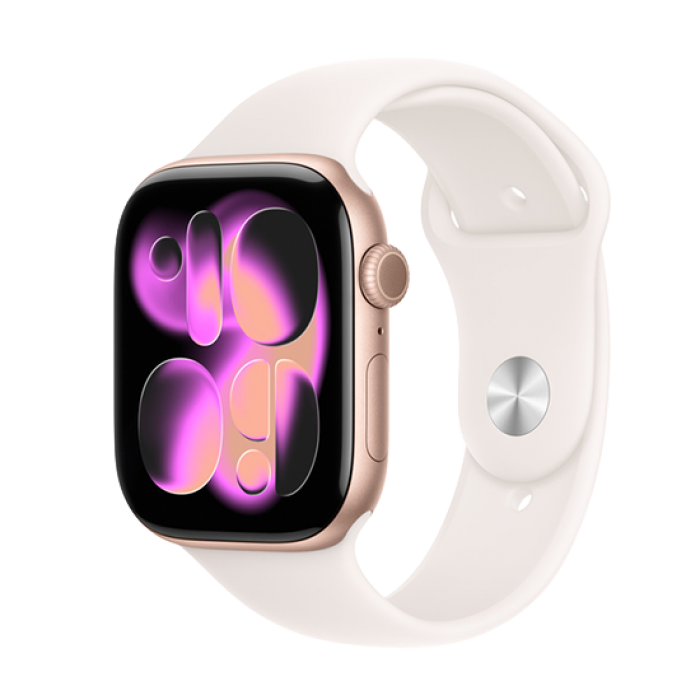  Watch Apple Watch Series 11 (2025) GPS 46mm Rose Gold Aluminium Case with Light Blush Sport Band M/L - Rose Gold EU