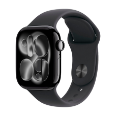  Watch Apple Watch Series 11 (2025) GPS 42mm Jet Black Aluminium Case with Sport Band S/M - Black EU