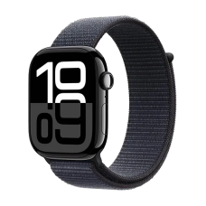  Watch Apple Watch Series 10 GPS + Cellular 46mm Jet Black Aluminium Case with Sport Loop - Black EU