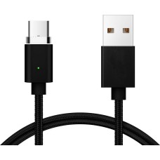 Powertech Regular USB 2.0 Cable USB-C male - USB-A male Μαύρο 1m (PT-548) 