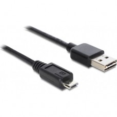 Powertech Regular USB 2.0 to micro USB Cable Μαύρο 1m (CAB-U088)