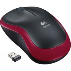 Logitech M 185 Cordless Notebook Mouse USB black / red 